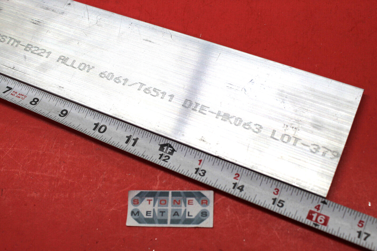1/4″ X 3″ ALUMINUM 6061 FLAT BAR 16″ long T6511 Extruded Mill Stock New