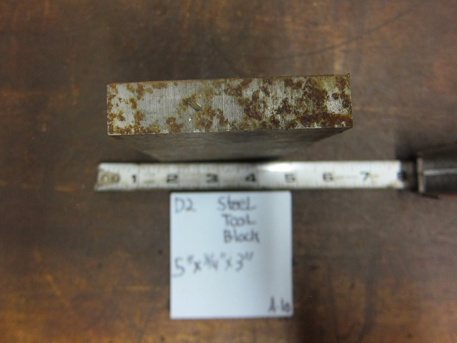 D-2 Tool Steel 5” x 0.75″ x 3” Thick D2 Tool Steel Block