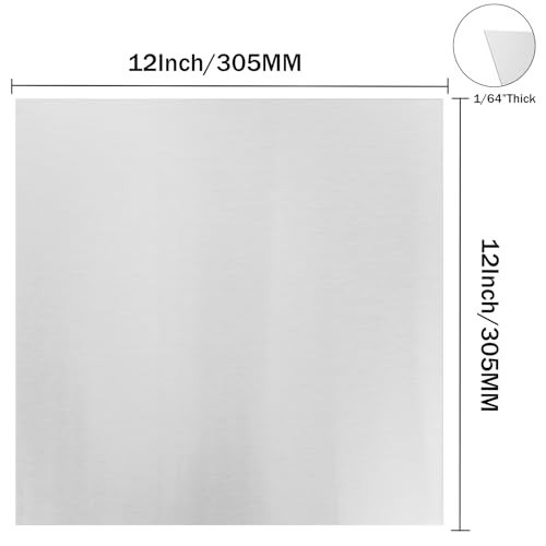 304 Stainless Steel Sheets Metal 12″ x 12″ x 1/64″ (0.02″) Inch 304 Stainless St