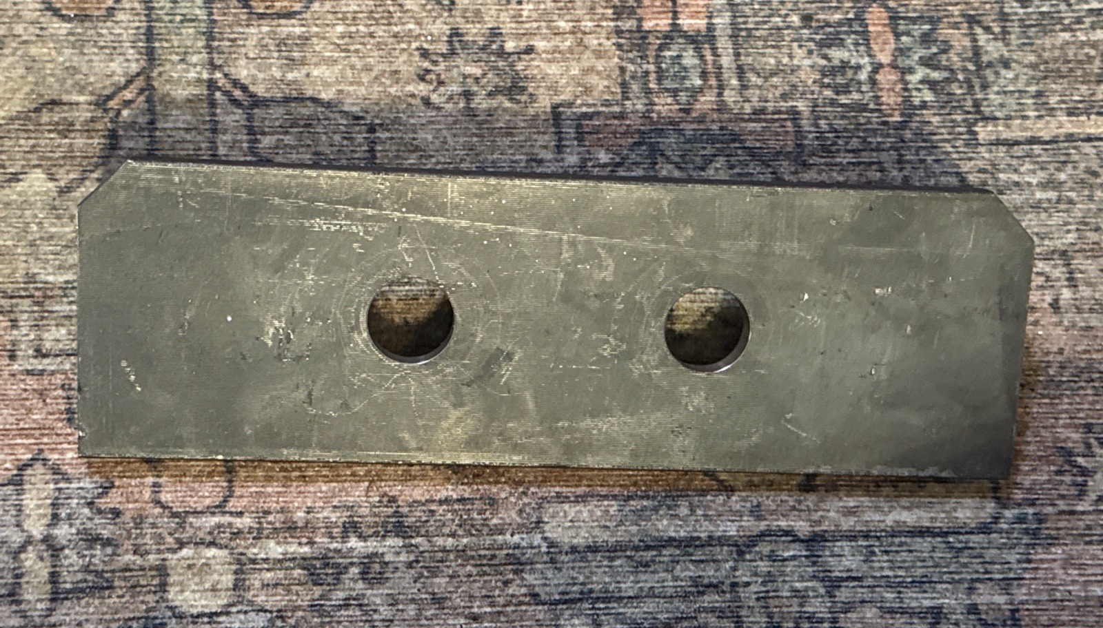 Steel Flat Bracket/ Bar/ Plate 3”x 9-1/2” Hot Rolled 3/8”Thick w/2 Holes 3/4”dia