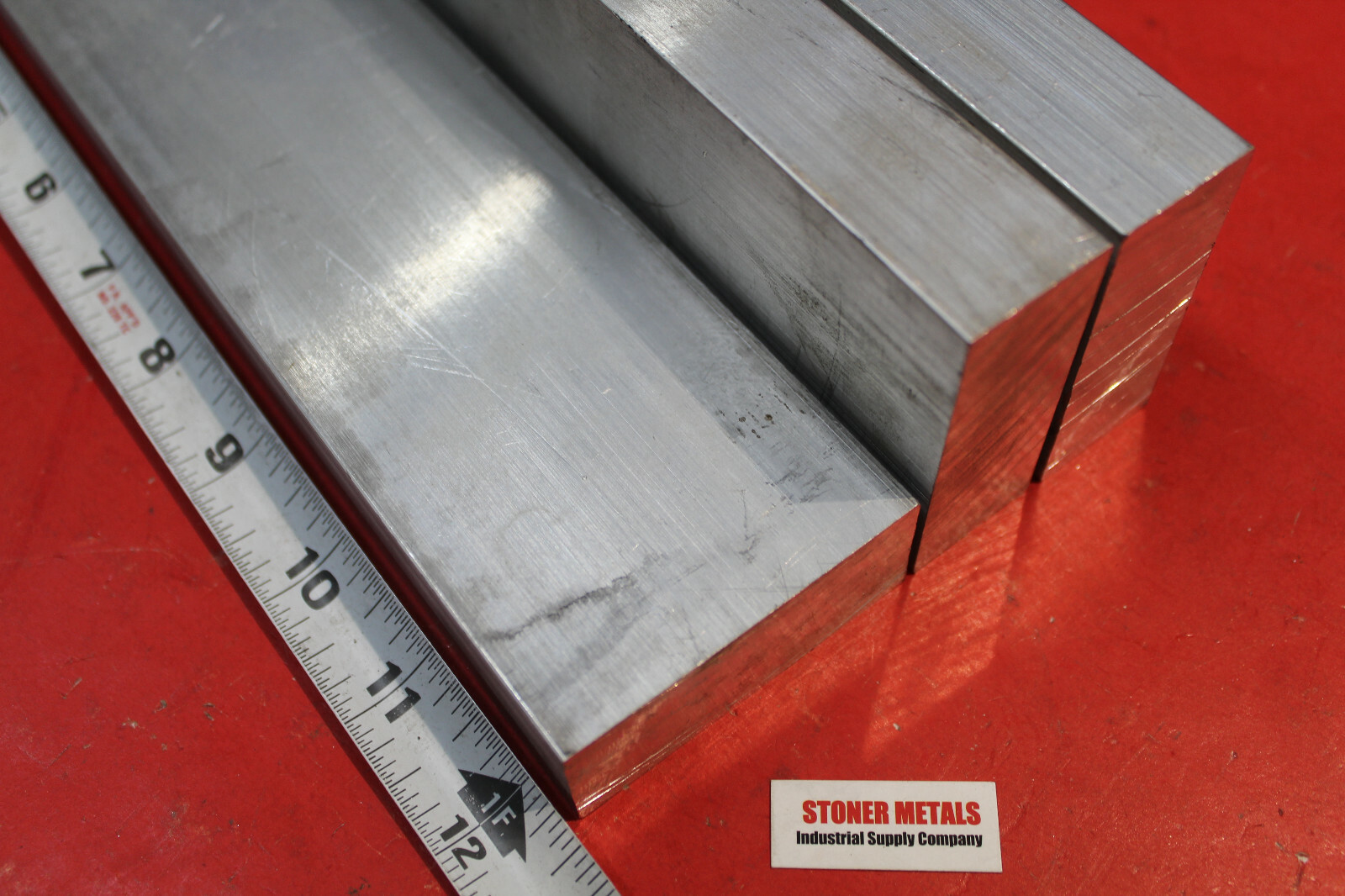 3 Pieces 1″ X 2-1/2″ ALUMINUM 6061 FLAT BAR 12.25″ long T6511 Solid Mill Stock