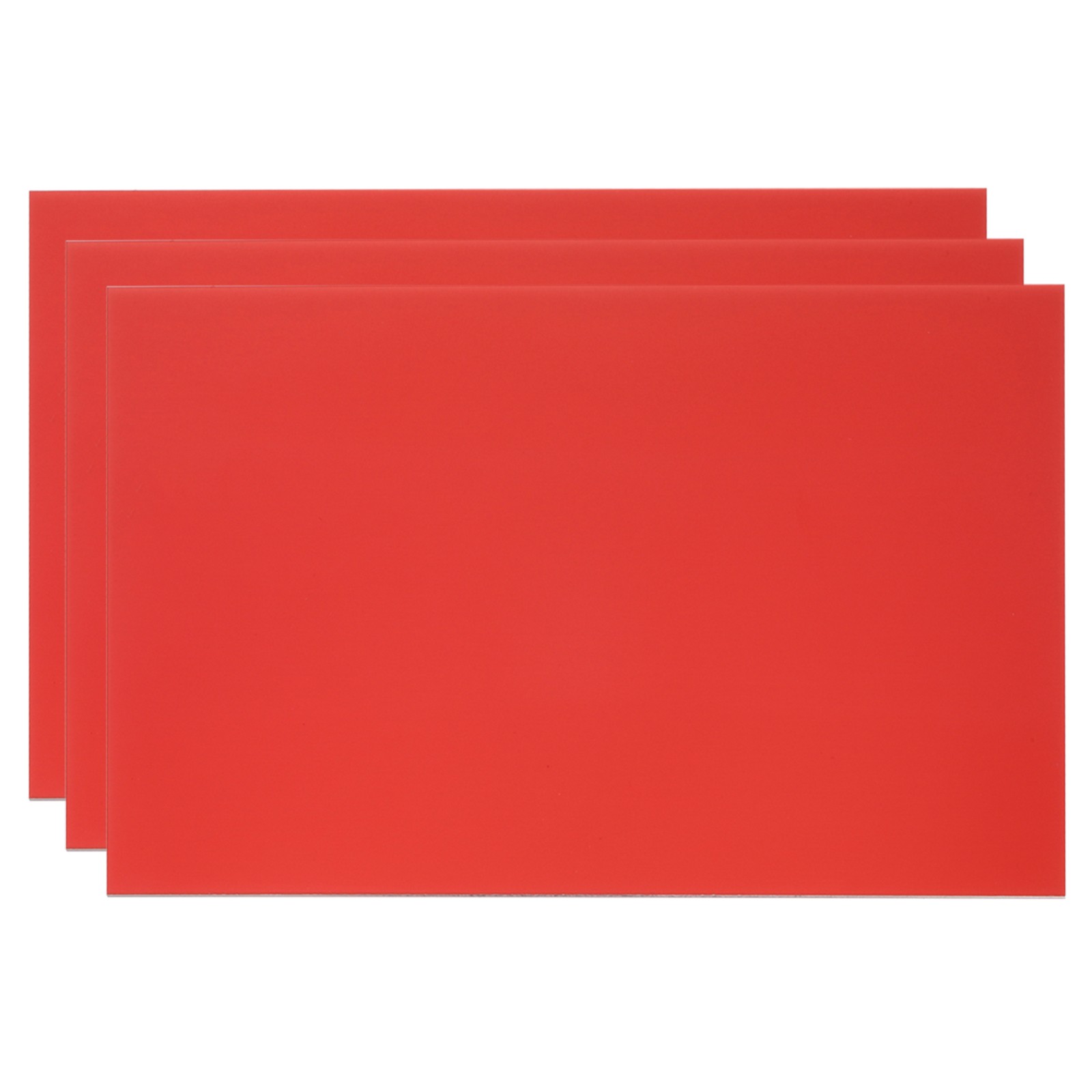 8×12 Inch Anodized Aluminum Sheet Metal, 3Pcs Laser Plates Engraving, Red