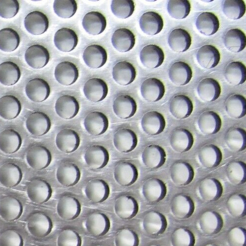 1/8″ ROUND HOLES 18 GA. 304 STAINLESS STEEL PERFORATED SHEET— 4-1/2″ X 7″