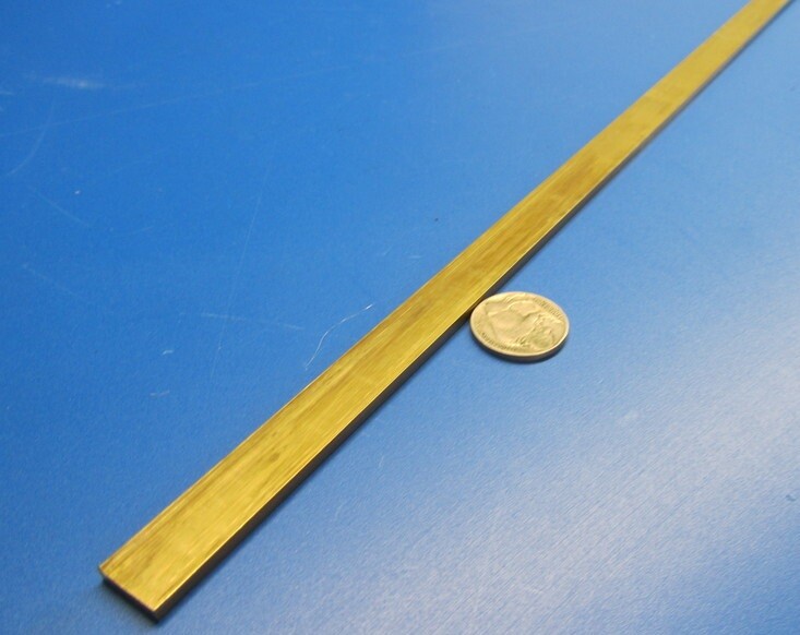 385 Brass Flat Bar 1/8″ Thick x 1/2″ Wide x 4 Foot Length