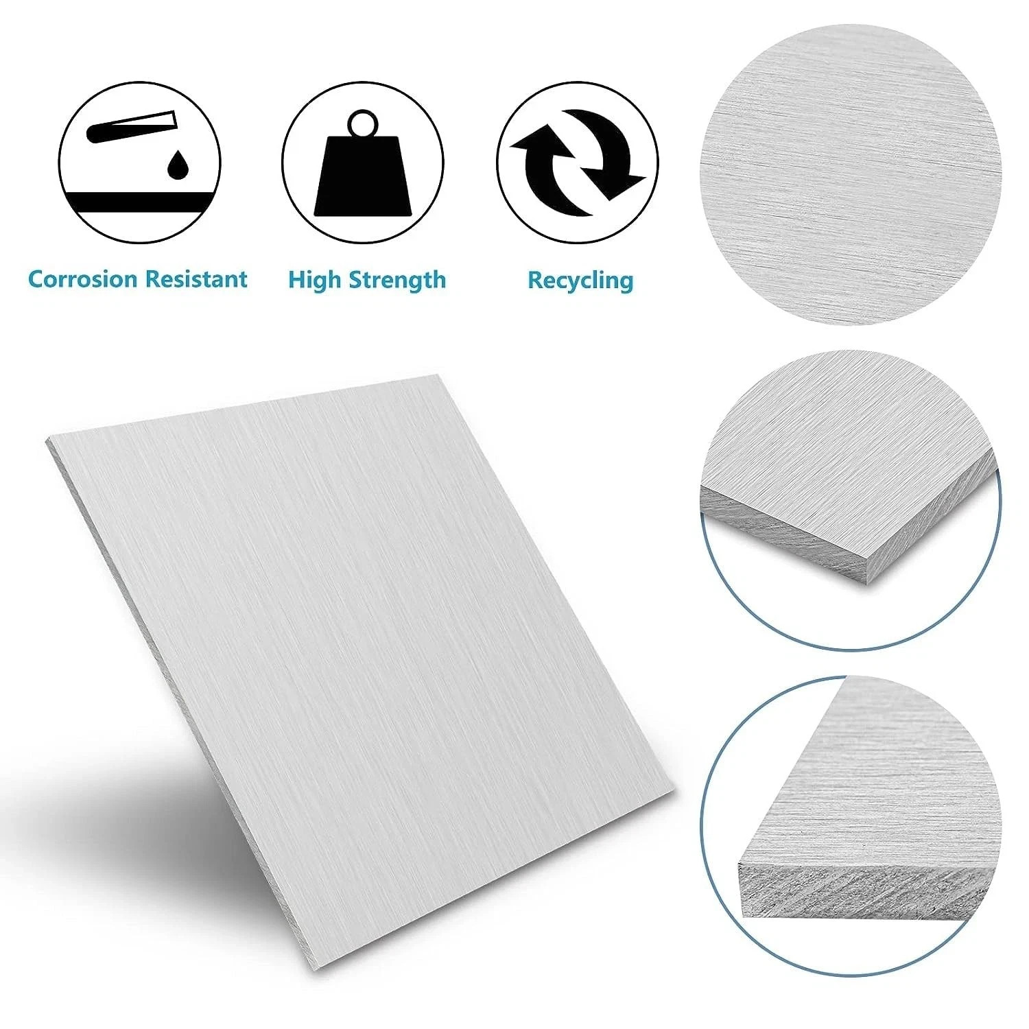 6061 Aluminum Sheet Plate, 10″ x 14″ x 1/4″ Thickness Heavy Duty Aluminum She…