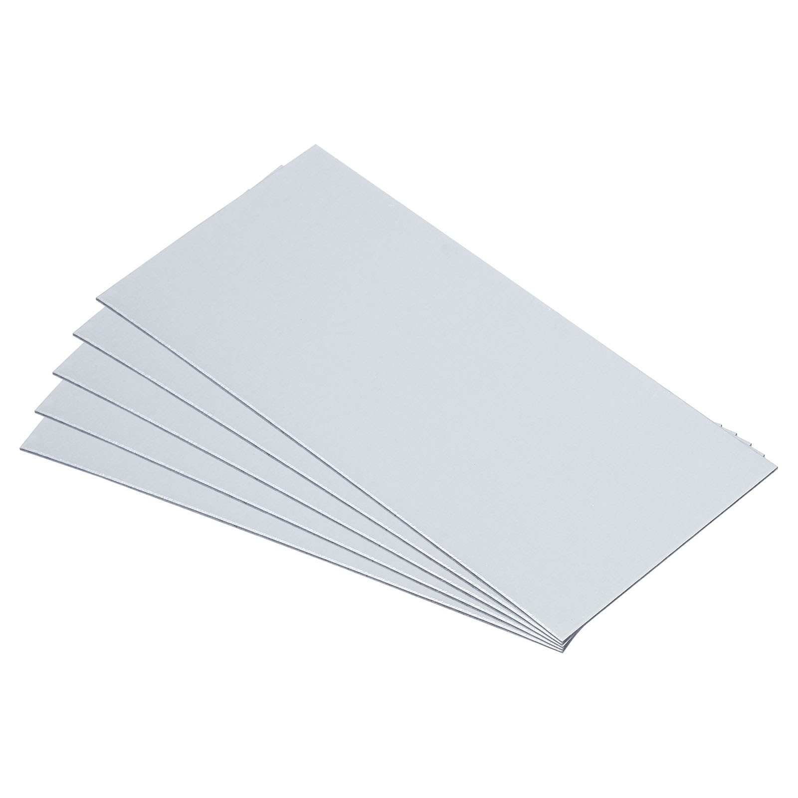 5pcs Galvanized Steel Sheet, 10x5cm Metal Sheet Plate Panels 0.8mm Thick