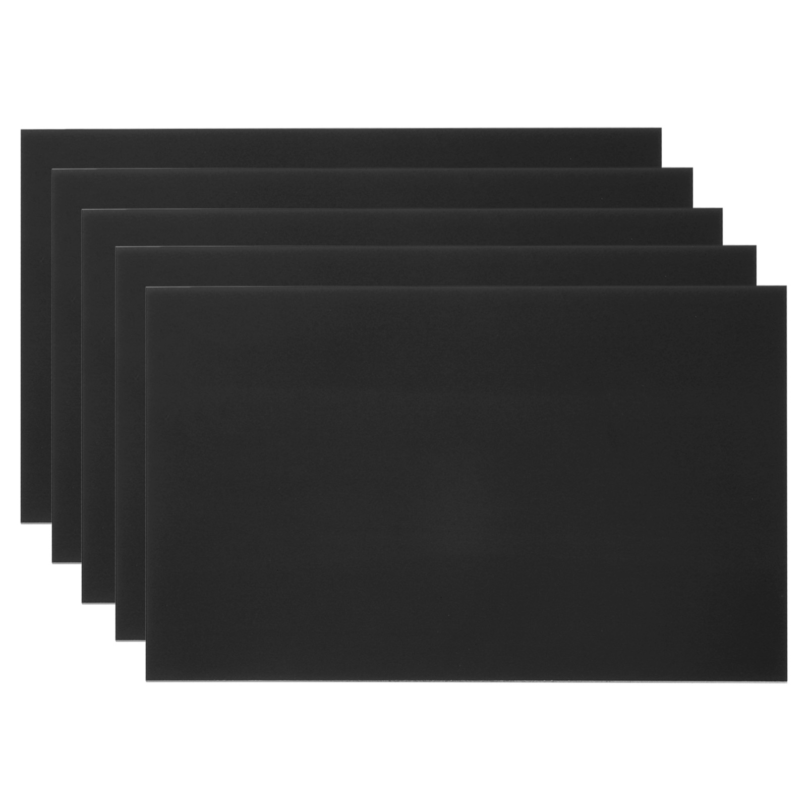 6×10 Inch Anodized Aluminum Sheet Metal, 5Pcs Laser Plates Engraving, Black