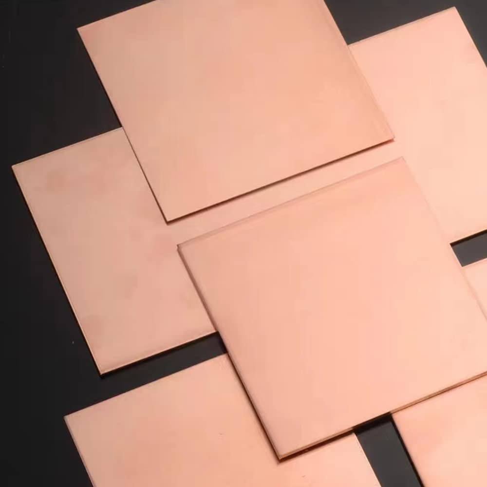 LSVERDE 2 Pcs Copper Sheet, 10″ x 8″, 18 Gauge(1mm) Thickness, Double Sided Film