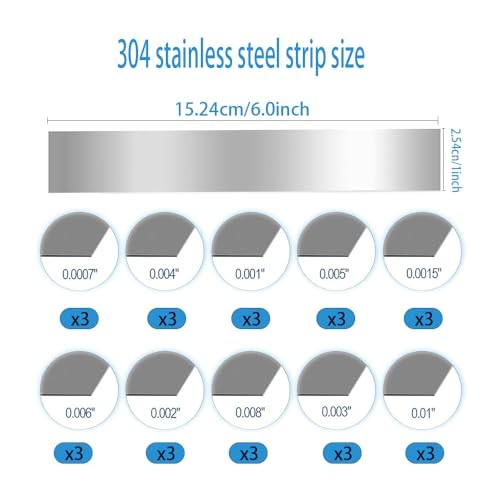 Stainless Steel Shim Stock Assortment [30PCS]