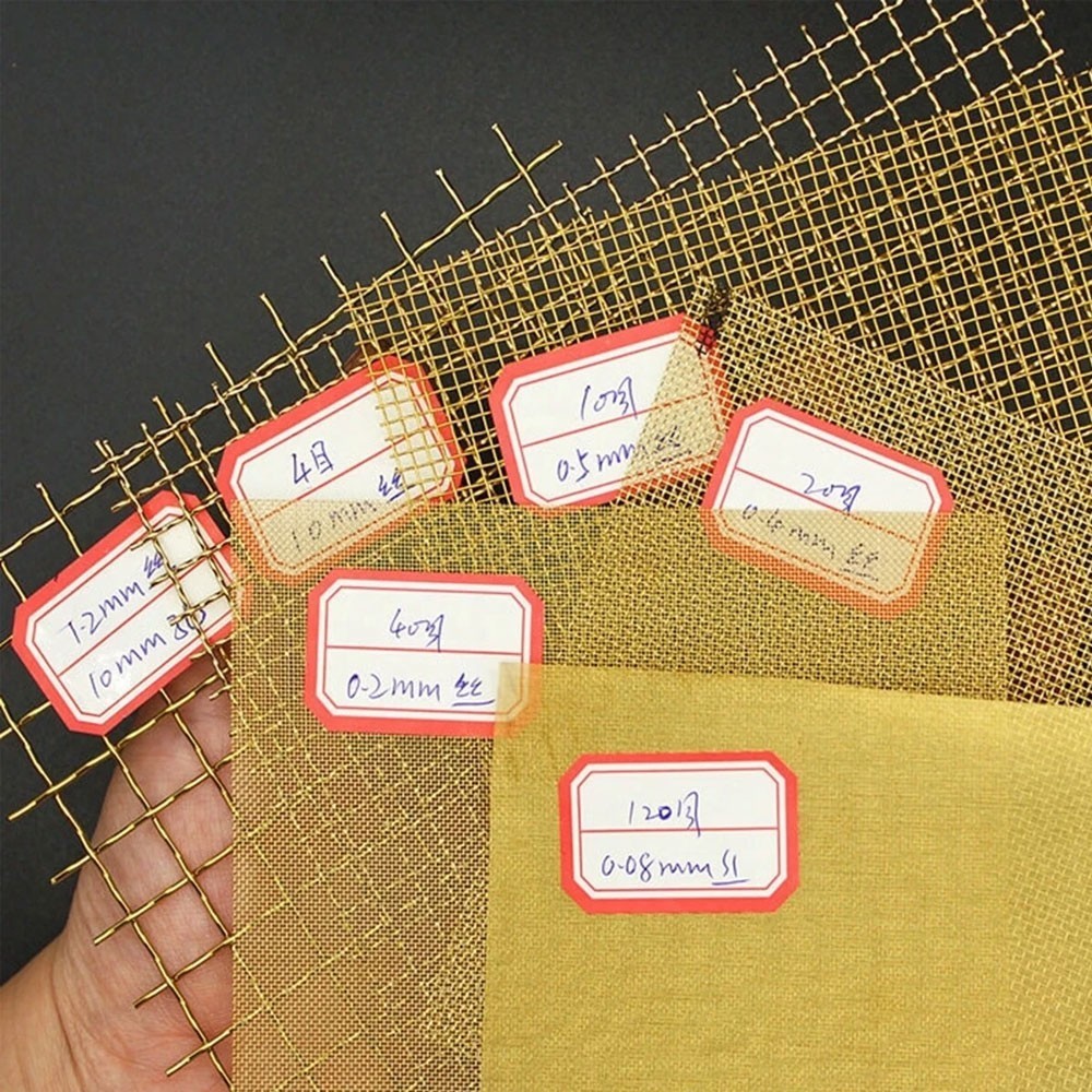 2Pcs 20 Mesh Brass Woven Wire Screen Net Mesh Dense Filter EMF Shielding 6″x6″