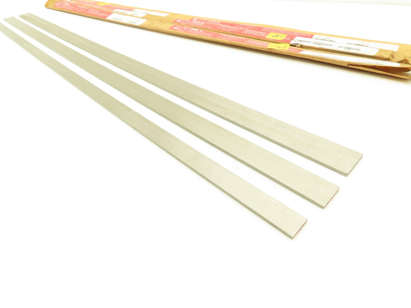 4142 Alloy Steel Ground Flat Bar 1/8″thick 36″L 1″, 3/4″, 1-1/4″Width Lot of 3