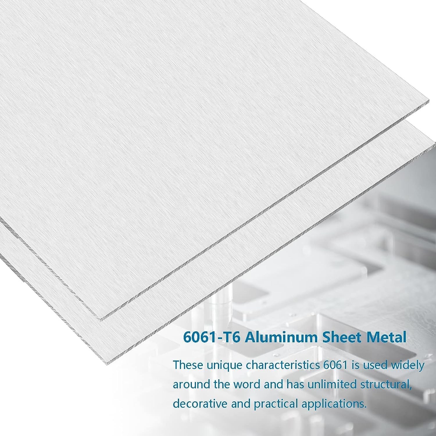 6061 Aluminum Sheet Plate, 10″ x 14″ x 1/4″ Thickness Heavy Duty Aluminum She…
