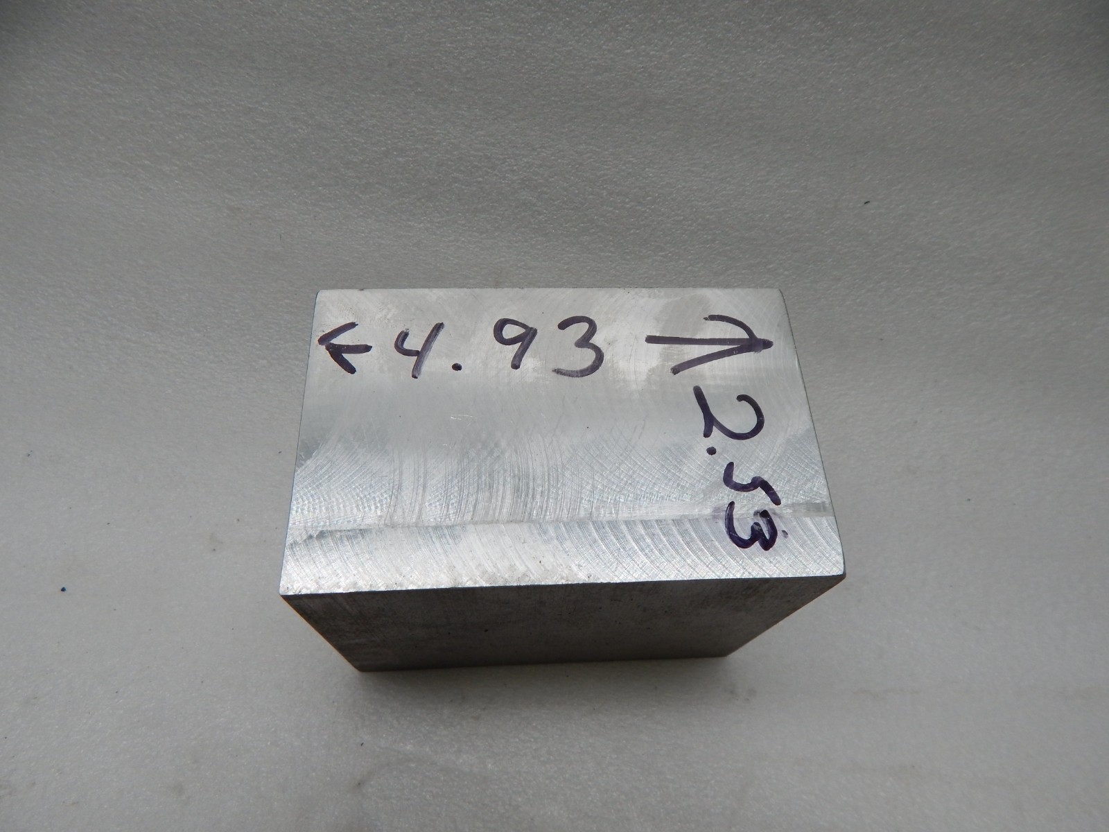 3.17″ X 2.5″ X 4.9 inches long ALUMINUM 6061 FLAT BAR 3-1/8 x 2/1/2 X 4-7/8