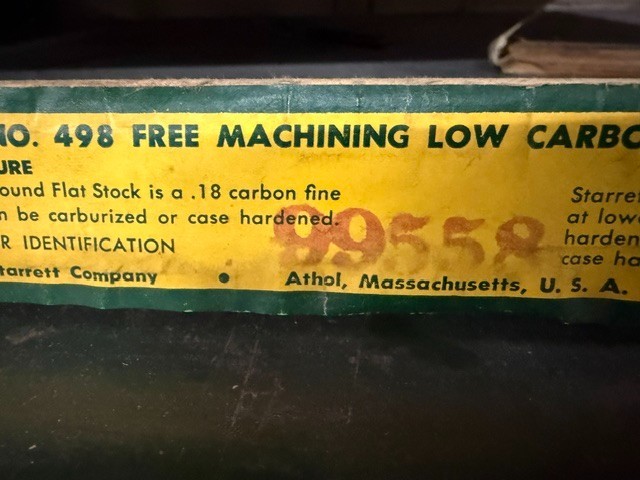 Starrett 1/16 x 3/4 x 24″ No. 498 Low Carbon Ground Flat Stock – Rust – Old