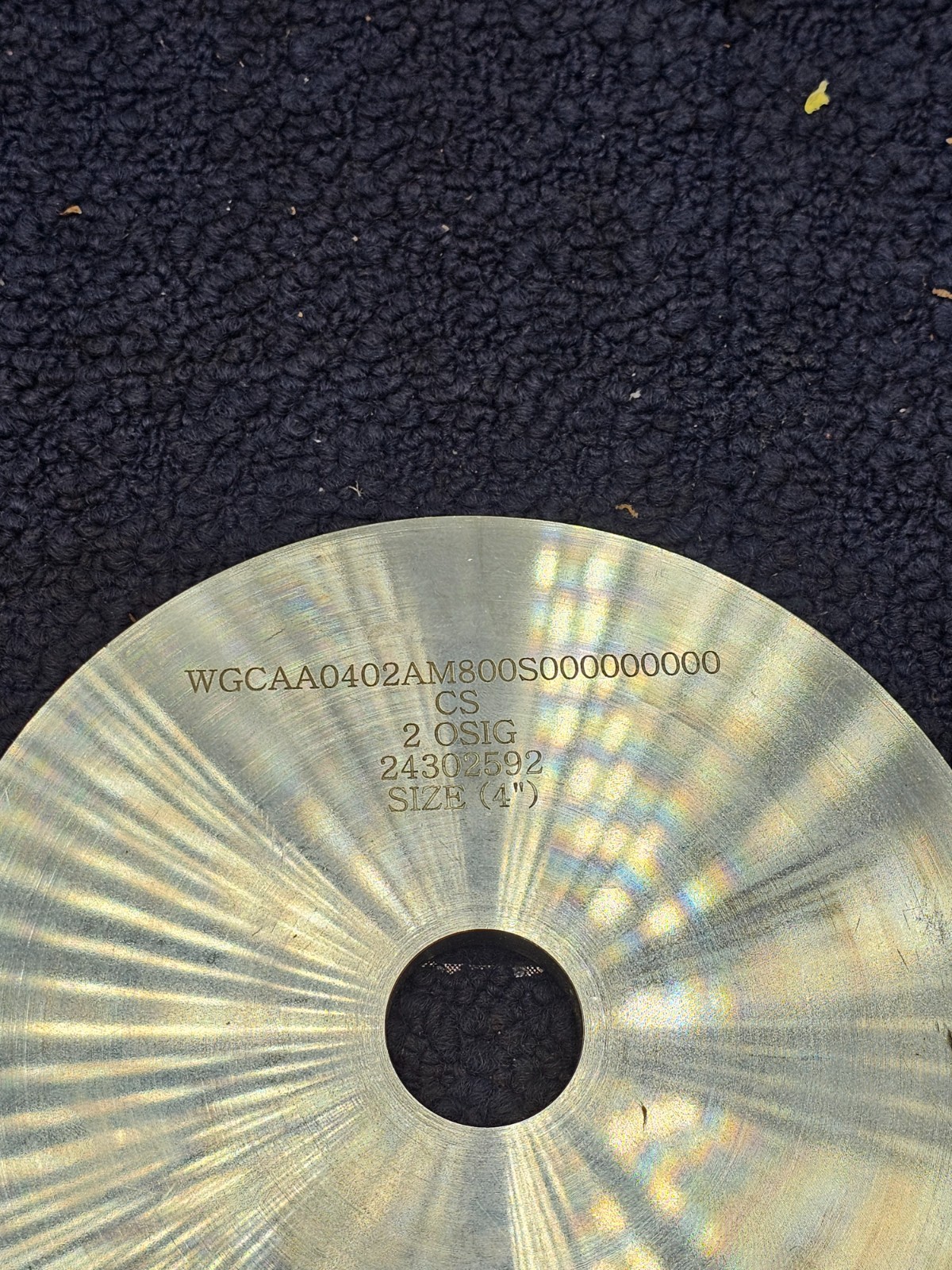 (QTY 7) Round Steel Plate 1″ ID, 6-5/8″ OD, CS 2 OSIG 24302592 Size 4″