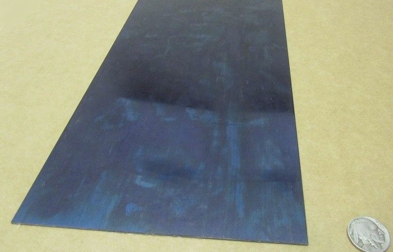 Blue Tempered Spring Steel Shim 0.050″ Thick x 6.00″ Width x 25″ Length