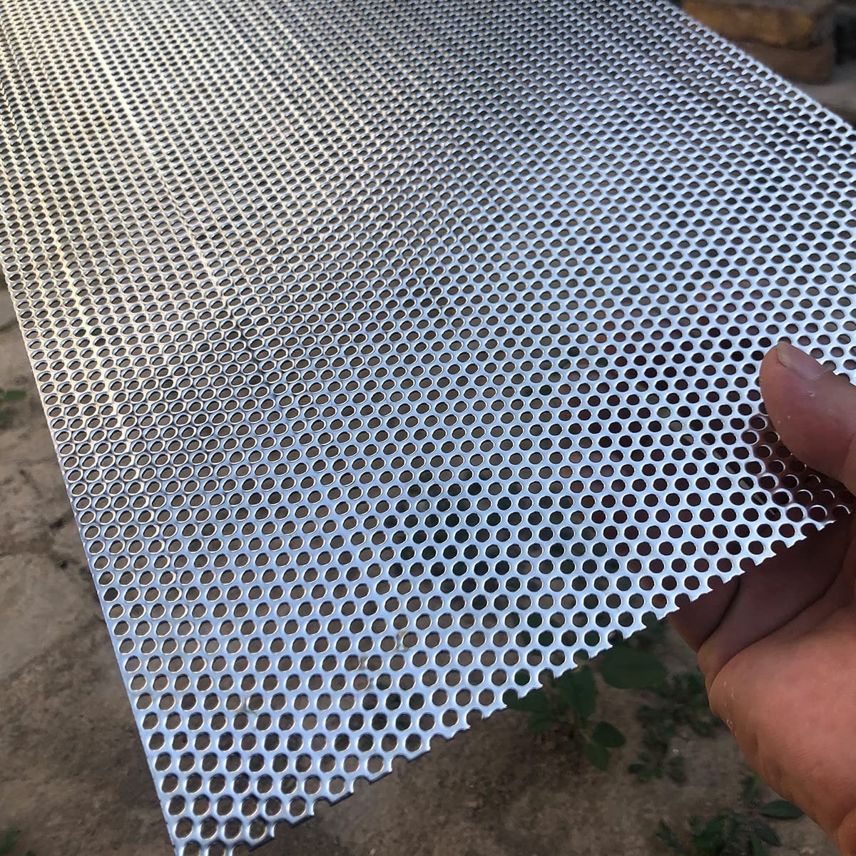 Perforated Stainless Steel Sheet 20GA 19.6″X9.8″ Rectangle