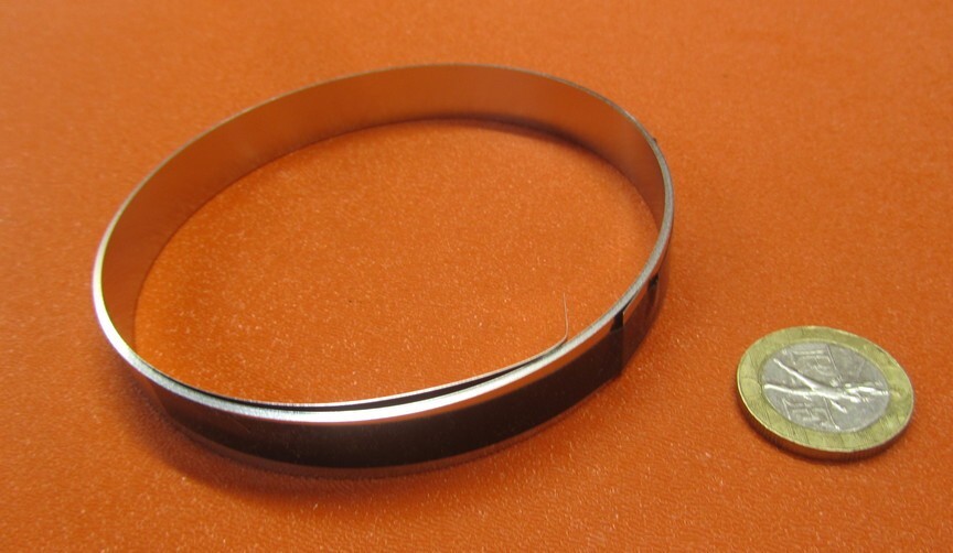 301 Stainless Steel Sheet Shim, .005″ (+/-.0003″) x 1/2″ x 10 Foot Length