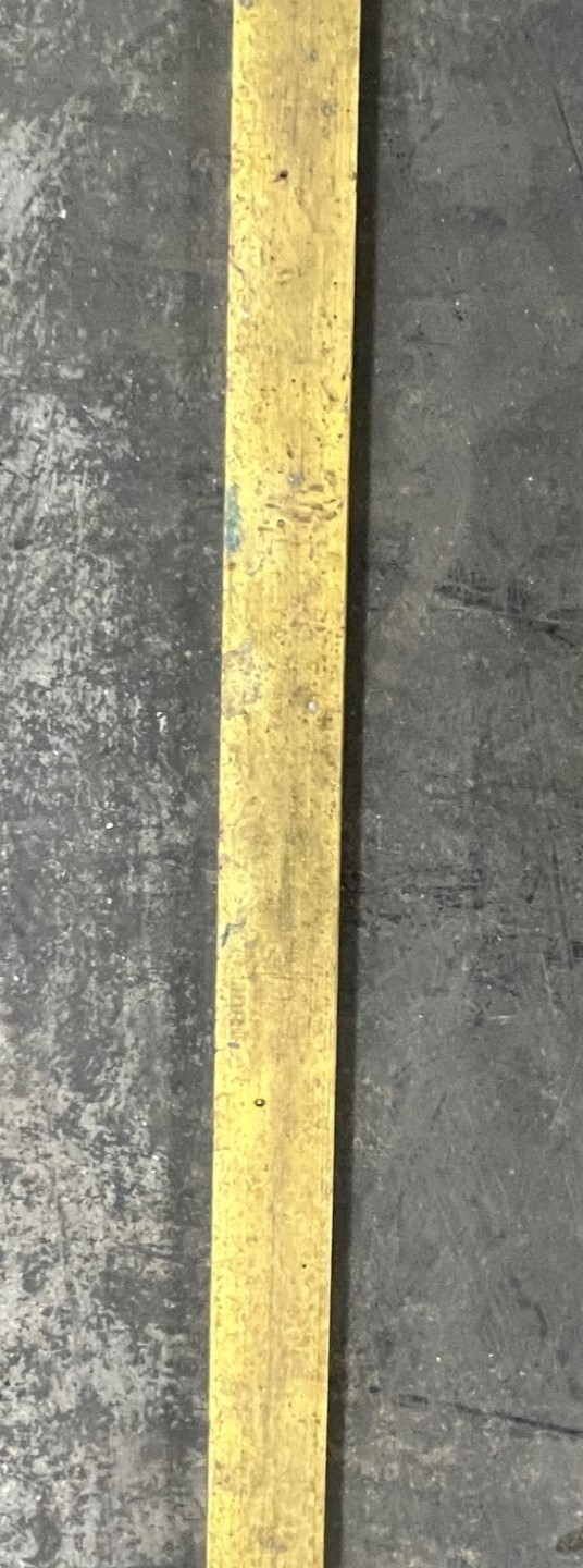 BRASS BAR STOCK LENGTH 144″ WIDTH 3/4″ THICKNESS 1/2″