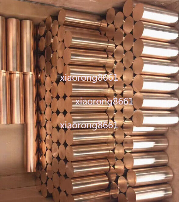 2PCS Copper Beryllium Alloy C17200 Rod Cylinder Diameter 11mm, Length 500mm
