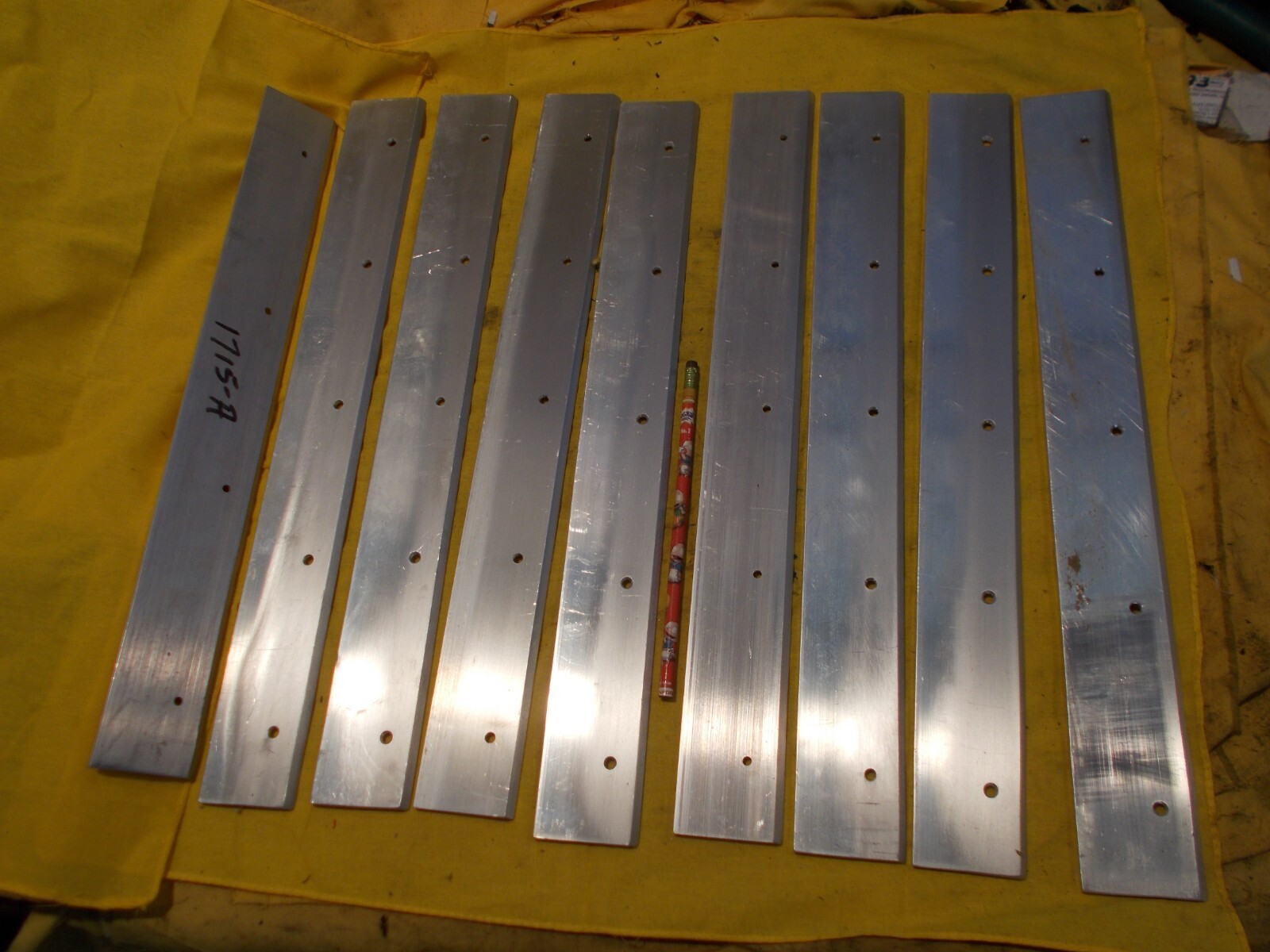 9 pc LOT of 6061 ALUMINUM FLAT BAR STOCK machine shop 3/16″ x 2″ x VARIOUS