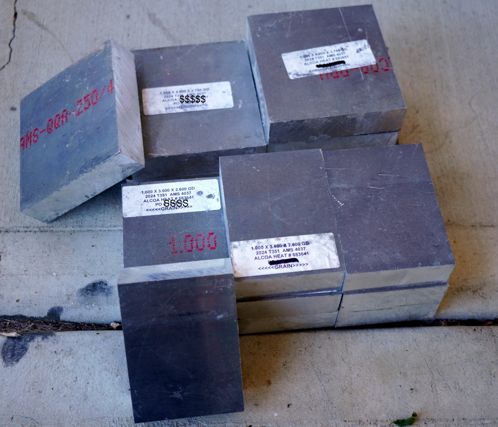 15- Piece Lot 2024 Aluminum Plate