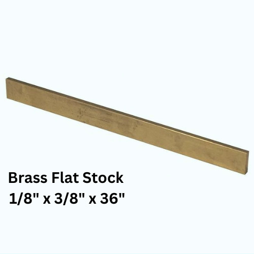 Brass Flat Stock 1/8″ x 3/8″ x 3′ (36″ Length) 360 Solid Rectangle Strip