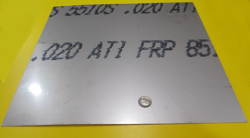 321 Weldable Stainless Steel Sheet, .020″ Thick x 12″ Wide x 12″ Length, 1 Unit