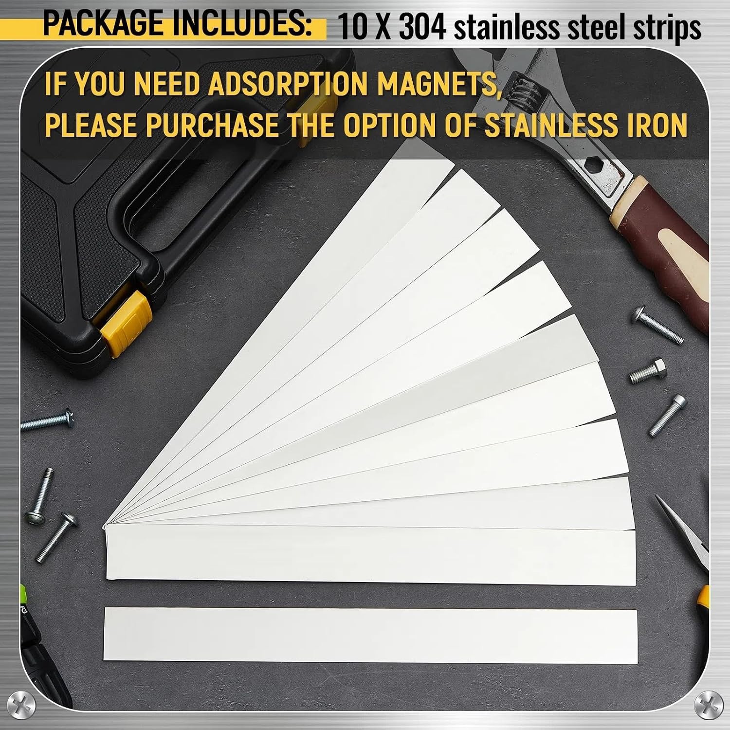 10 Pcs Metal Strips Shim Stock Metal Sheet Shims Gap Filler Trim Strip 0.02”…
