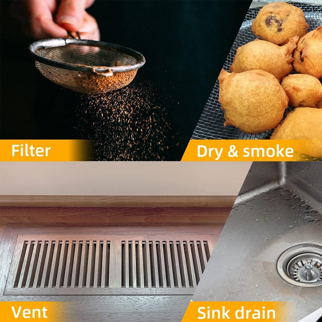 4 Pack 8.26×11.8in Stainless Steel Wire Mesh Sheets 5 Mesh Screen
