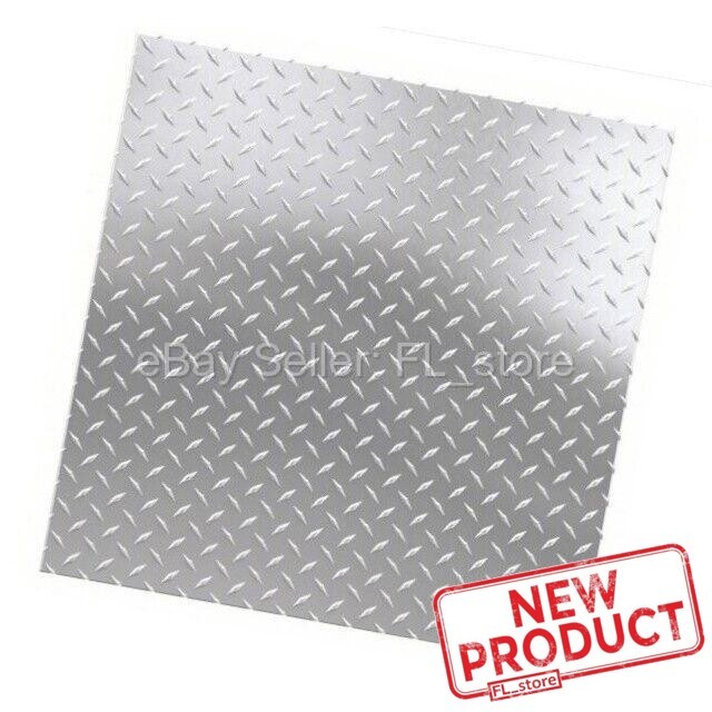 1/8″ Steel Diamond Plate Sheet 12″ x 48″ Hot Rolled Tread Pattern 4 Feet Long