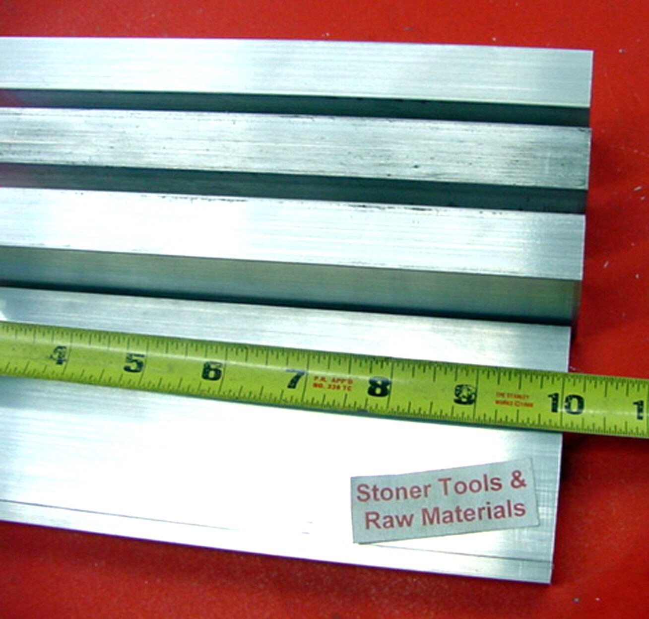 4 Pieces 3/4″x 2-1/2″ ALUMINUM FLAT BAR 10″ long 6061 T6511 Extruded Mill Stock