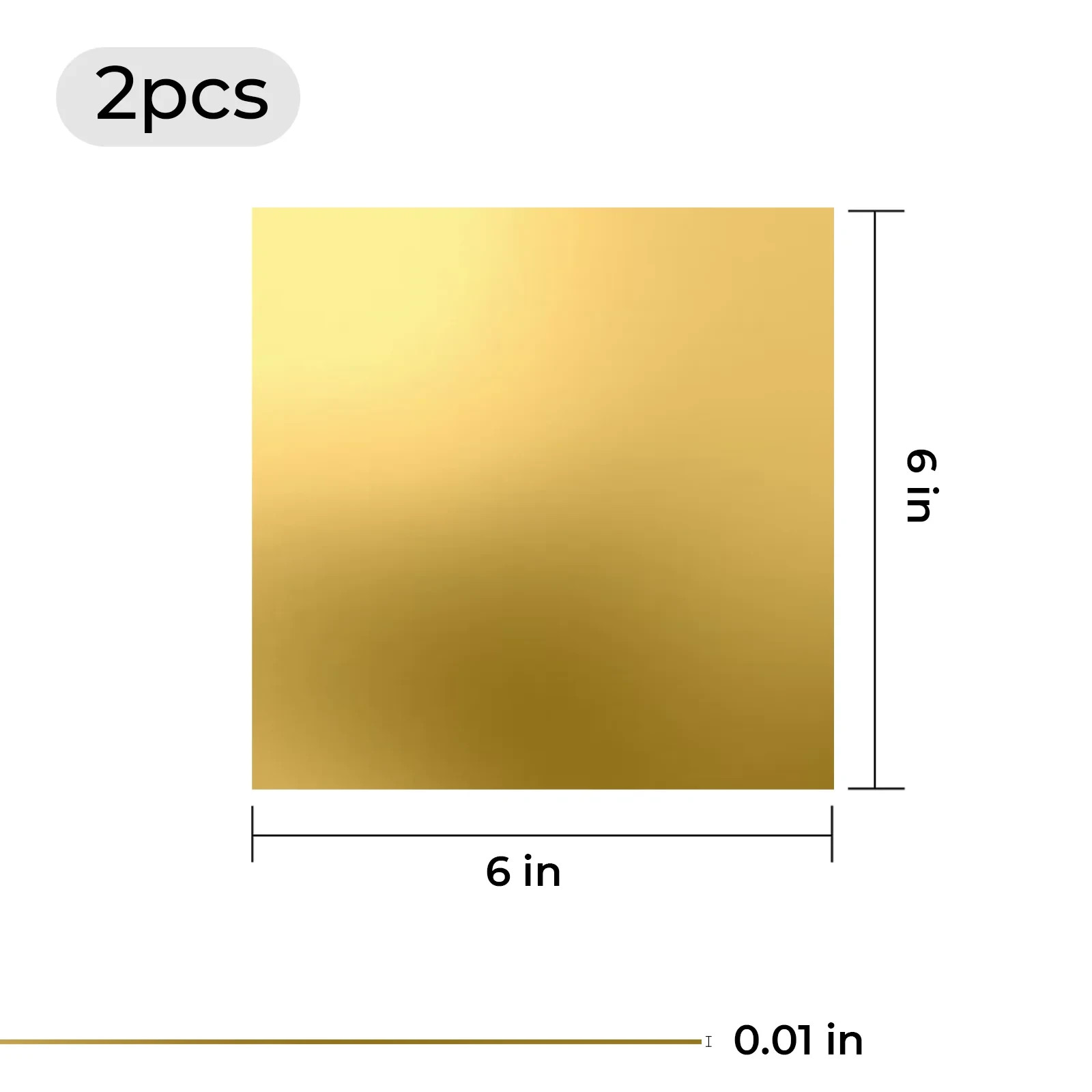 22 Pcs Brass Sheet, 6″ X 6″, 1/64″ or 0.3mm Thickness, NEW IN BOX, NO SCRATCHES