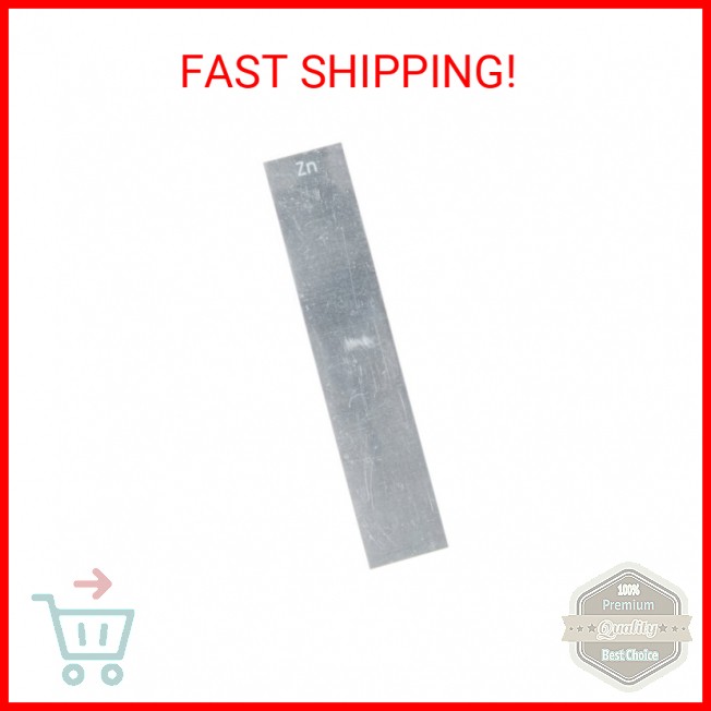 Ajax Scientific EL160-0006 Zinc Electrode Strip, 132mm Length x 25mm Width