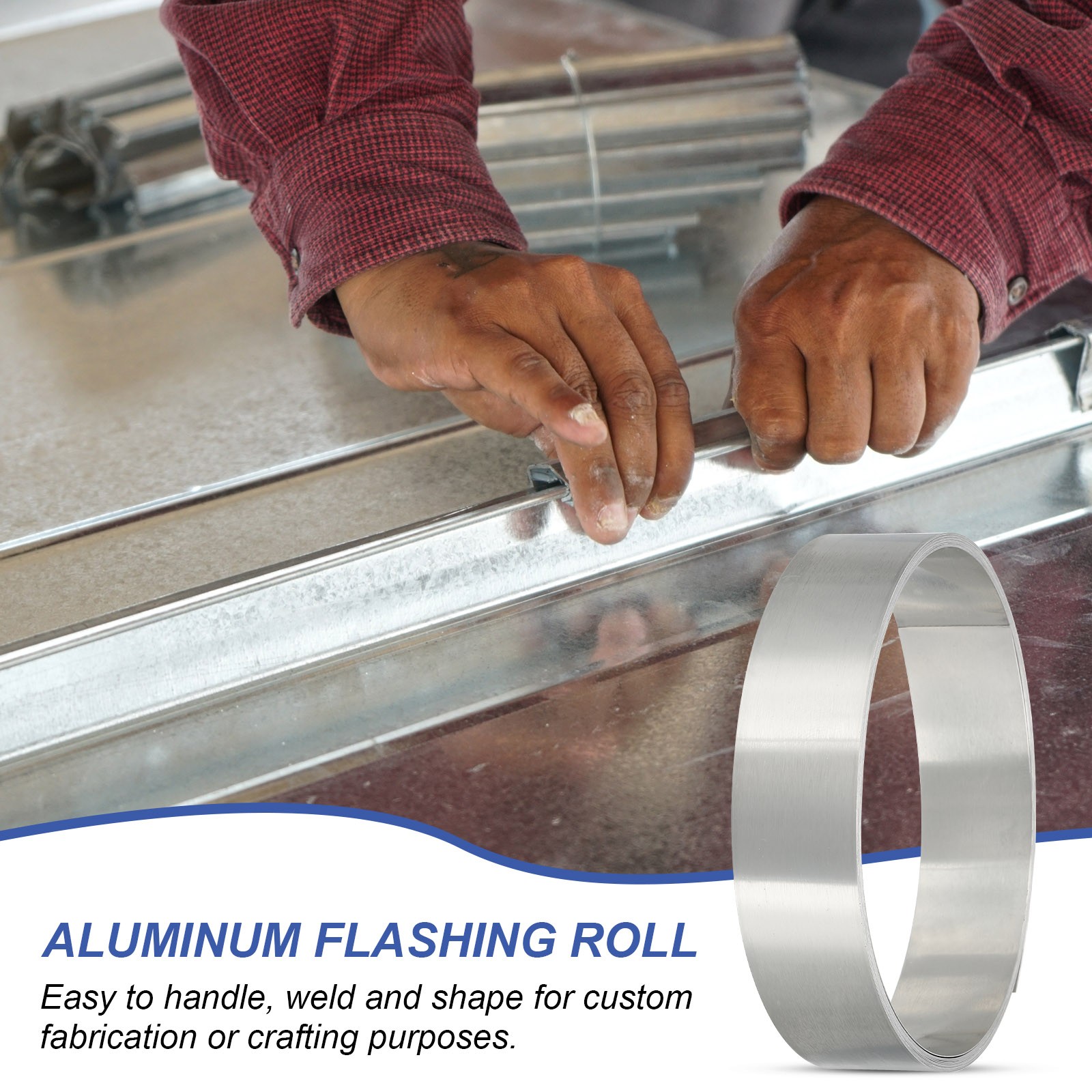 Aluminum Flashing Roll, 3000mm x 20mm x 0.2mm 1060 Aluminum Metal Roll