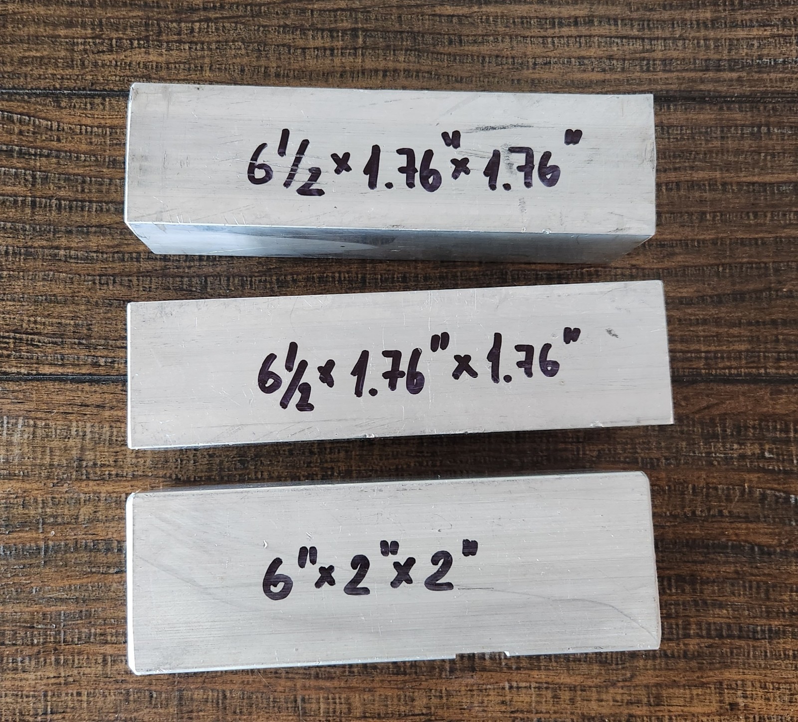 Lot of 3 Aluminum Square Bar Stocks – 6061 T6 Billet Blocks – Machining & DIY…