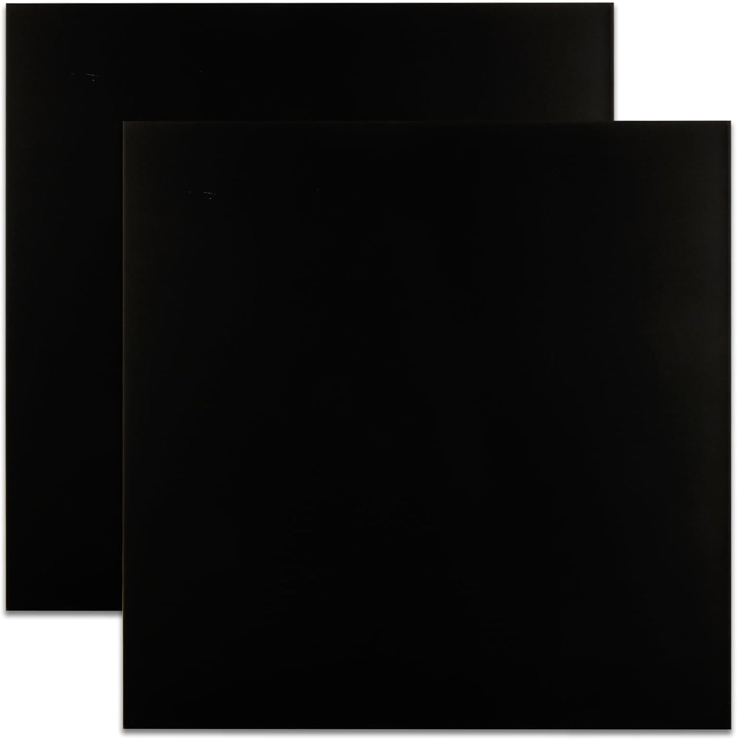 2 Pack 12 x 12 x 1/8 (0.12″) Inch 5052 Anodized Aluminum Sheet, 3 mm Thick Black