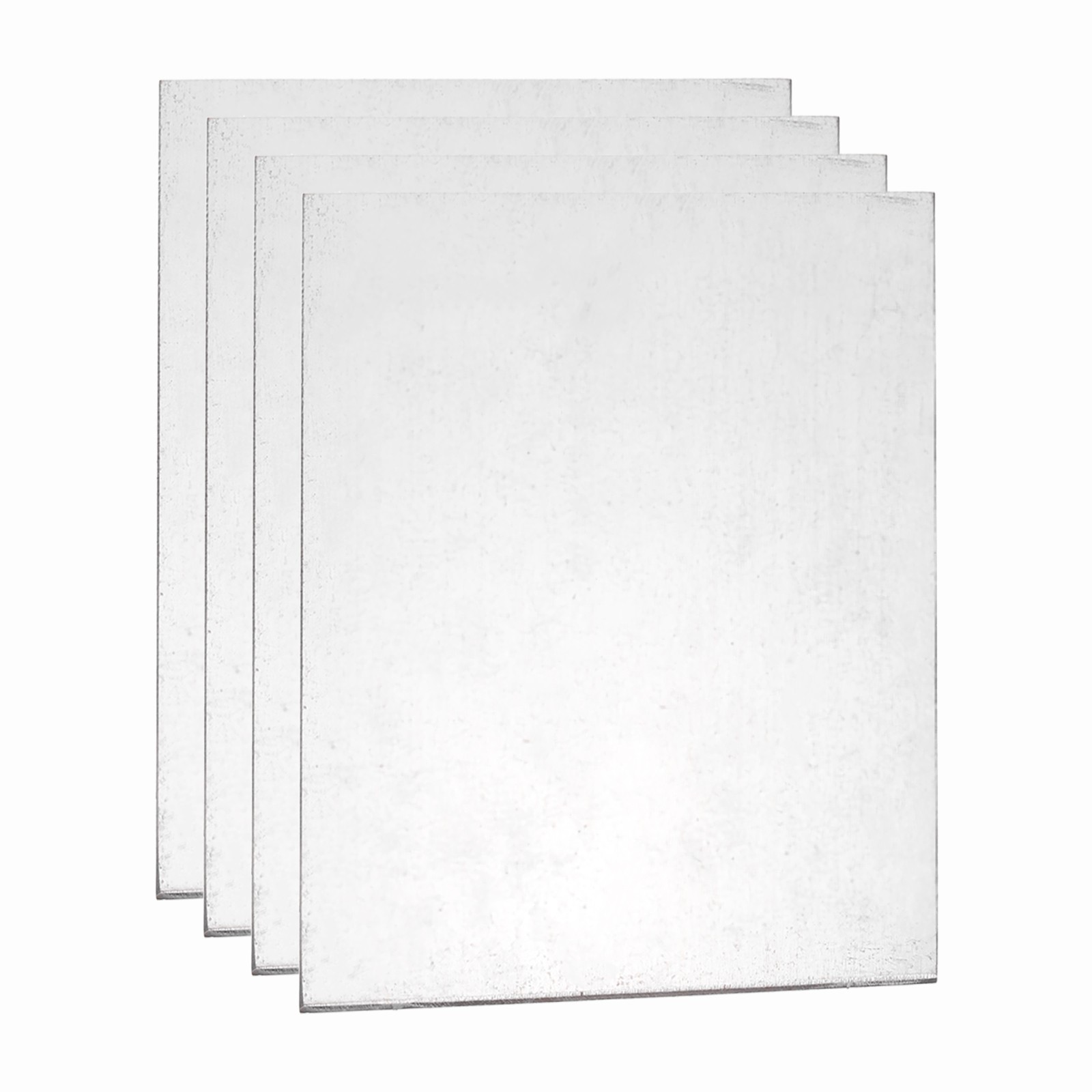 4Pcs 5/64″ Hot Rolled Steel Sheets 4″ x 2″ Steel Plate Base Silver)
