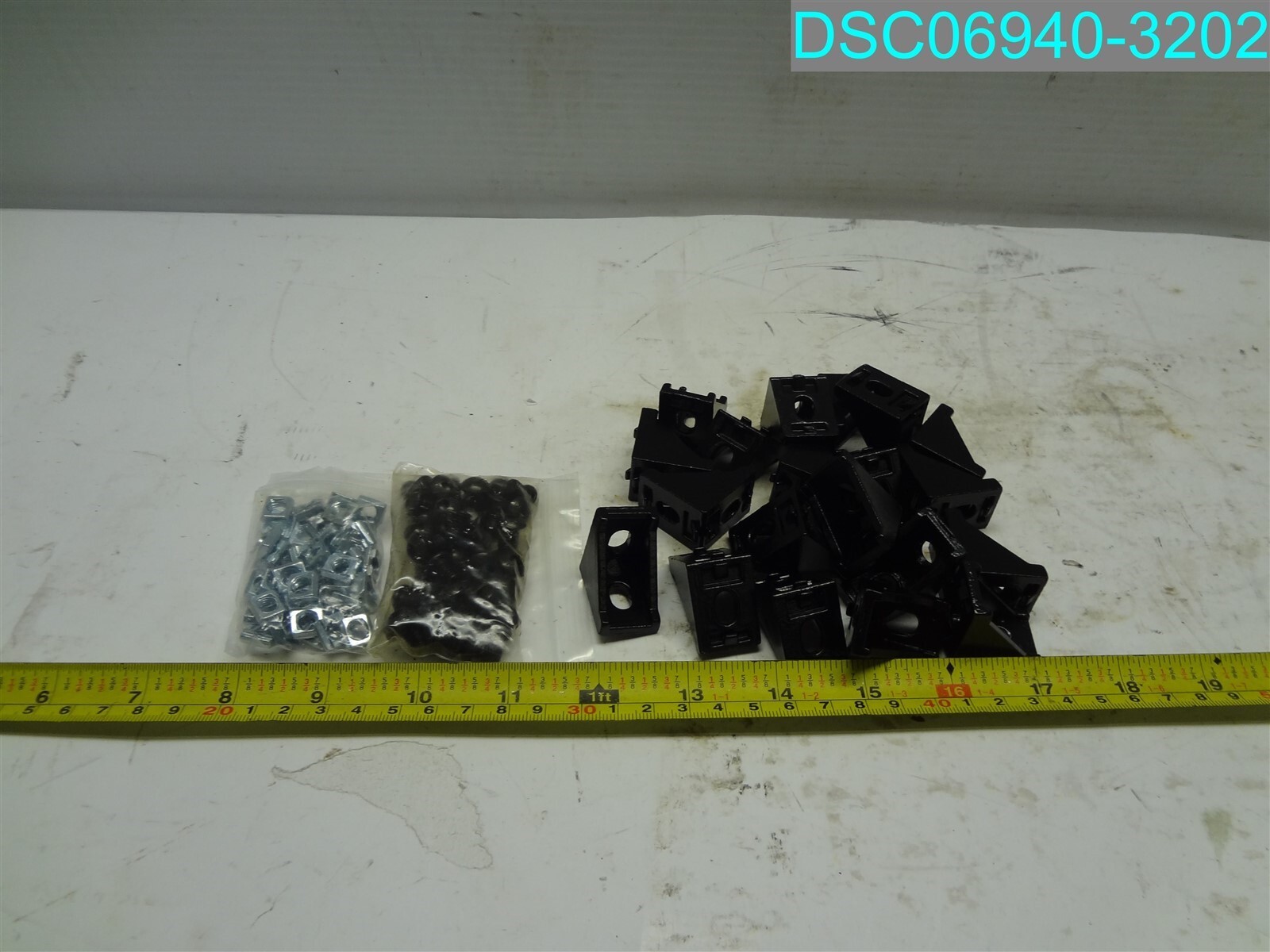 QTY=20 SETS: Black 2020 Series Aluminum Profile Connector Rail Accessories
