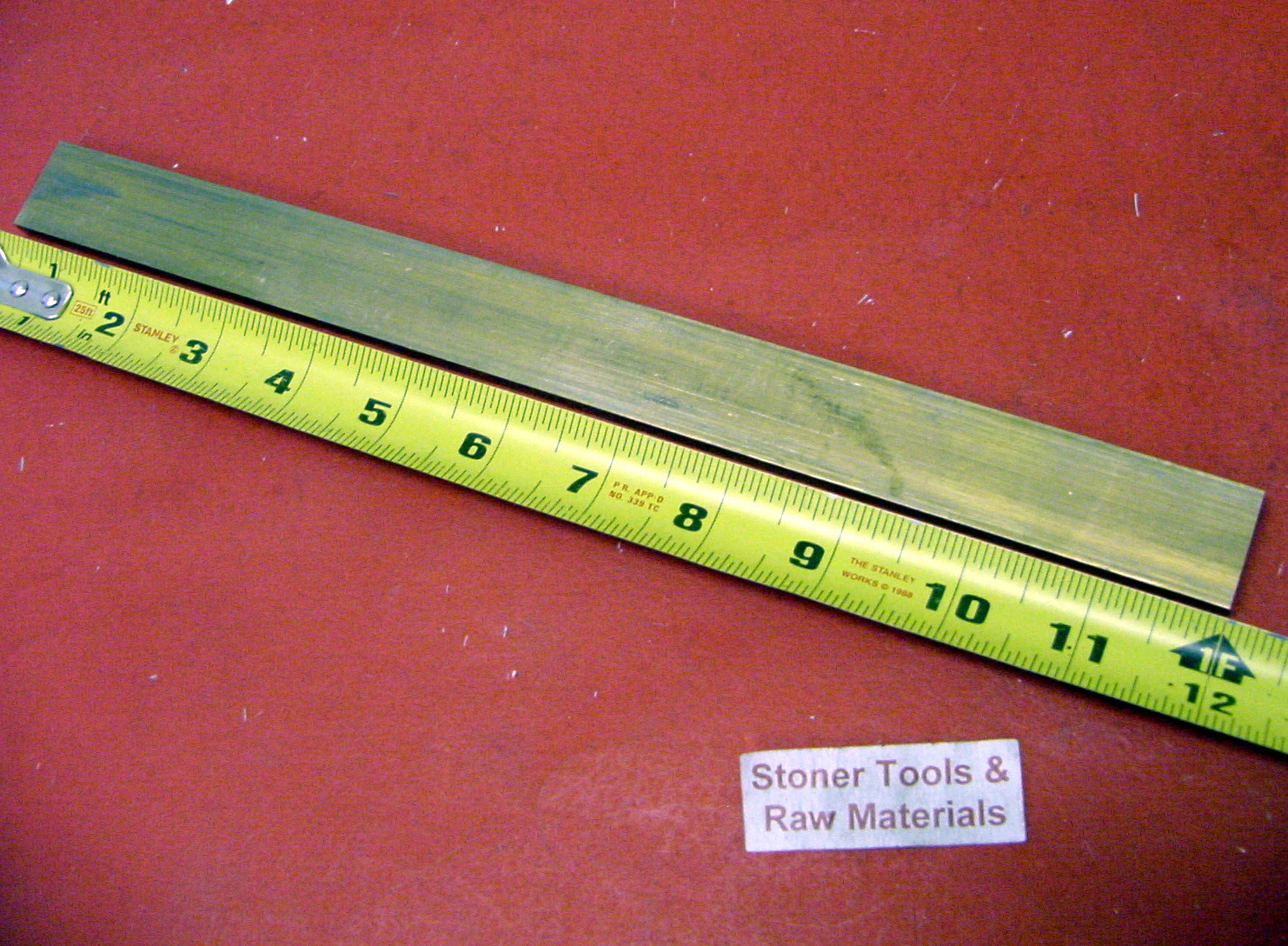 1/4″ x 1″ C360 BRASS FLAT BAR 12″ long Solid Mill Stock H02 .25″x 1.00″
