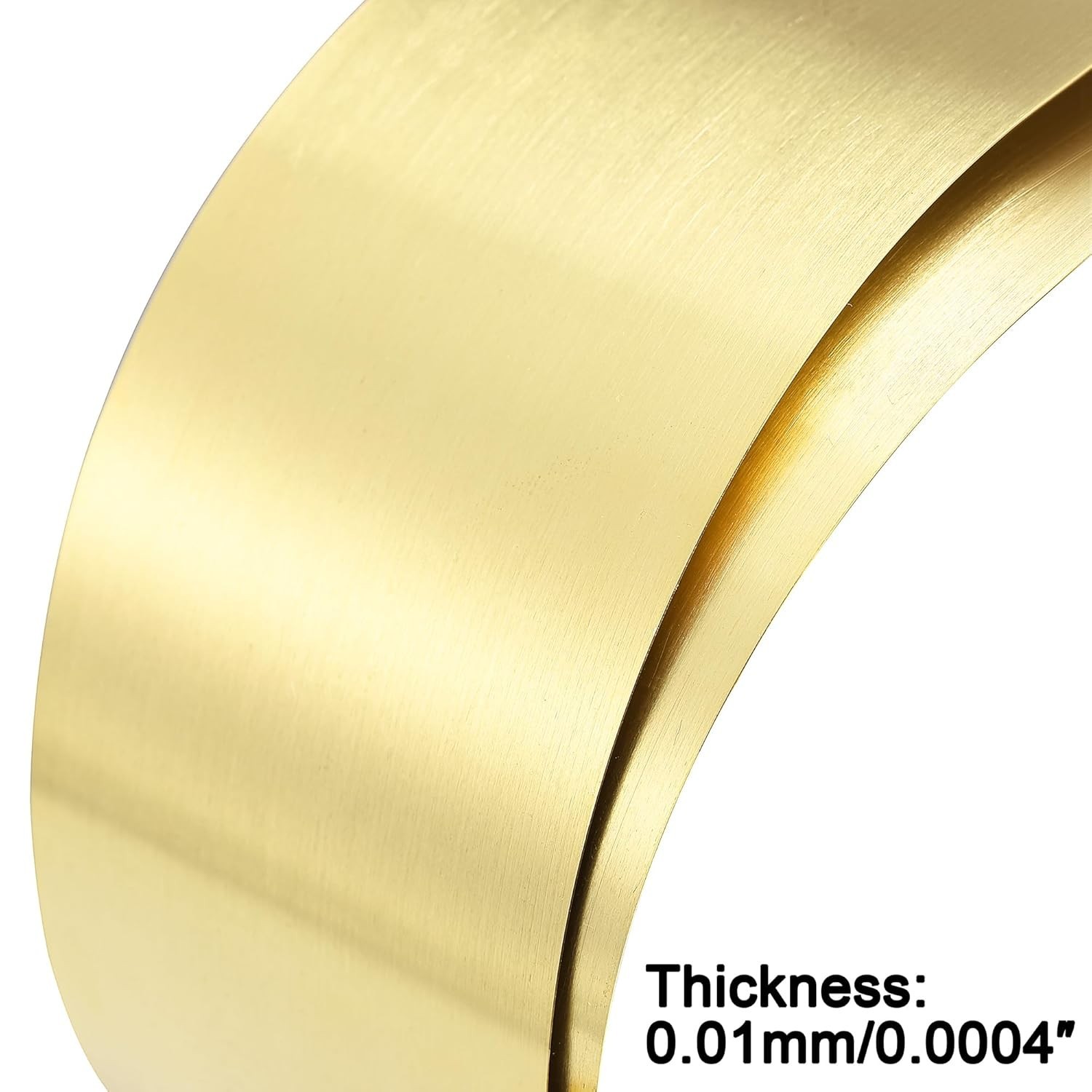 uxcell Brass Sheet Roll, Metal Foil Plate 1000mm x 1000 x 100 x 0.01mm,