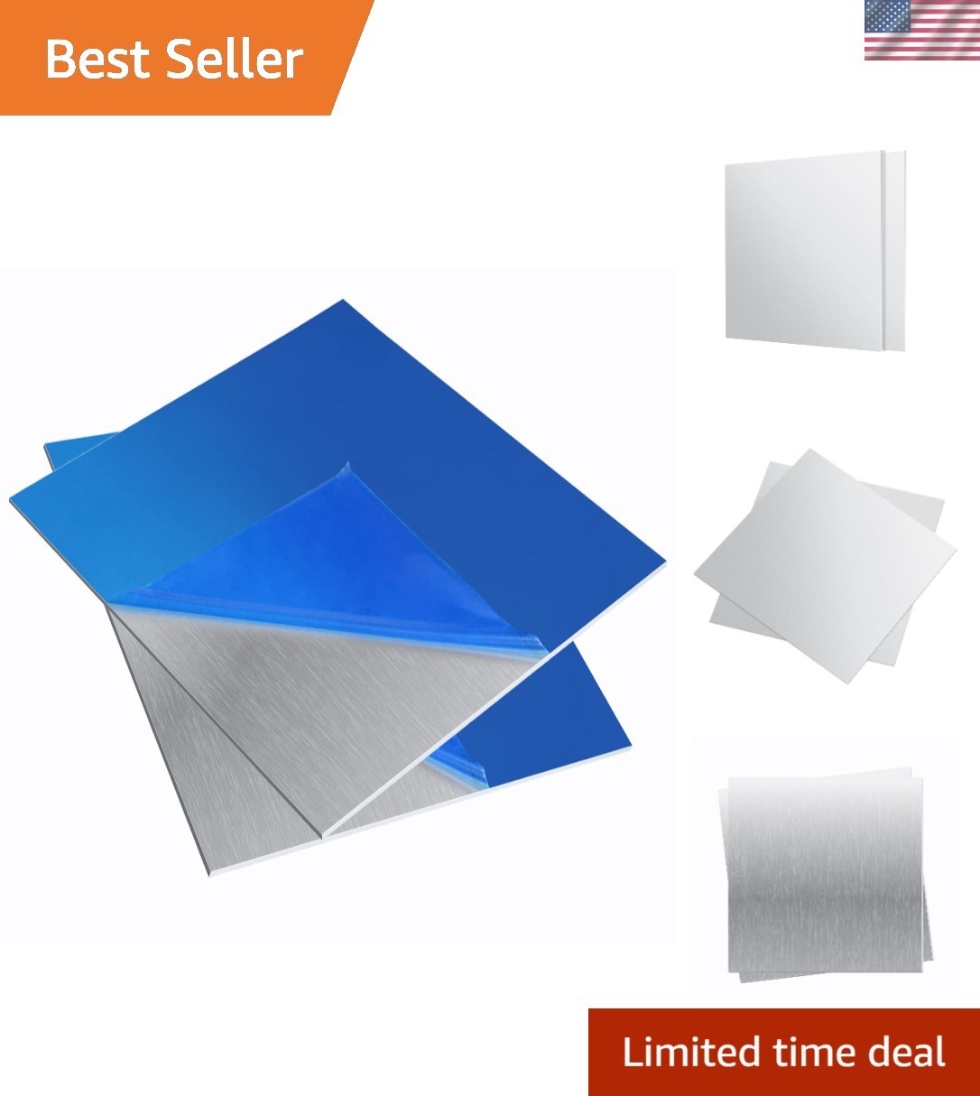 6061 T651 Aluminum Plates 6×6 Inches – Set of 2 for Crafting & Industry