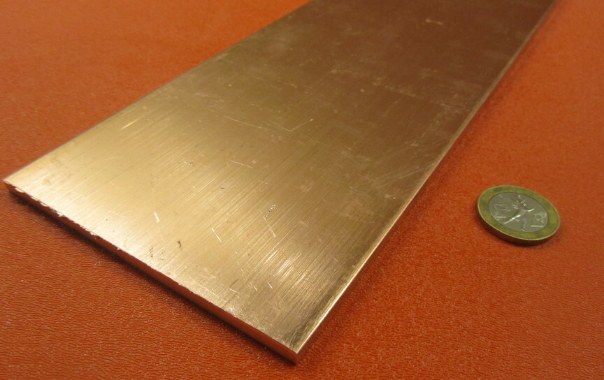 110 Copper Bar 1/2 Hard, 3/16″ Thick x 4″ Wide x 36 Inch Length