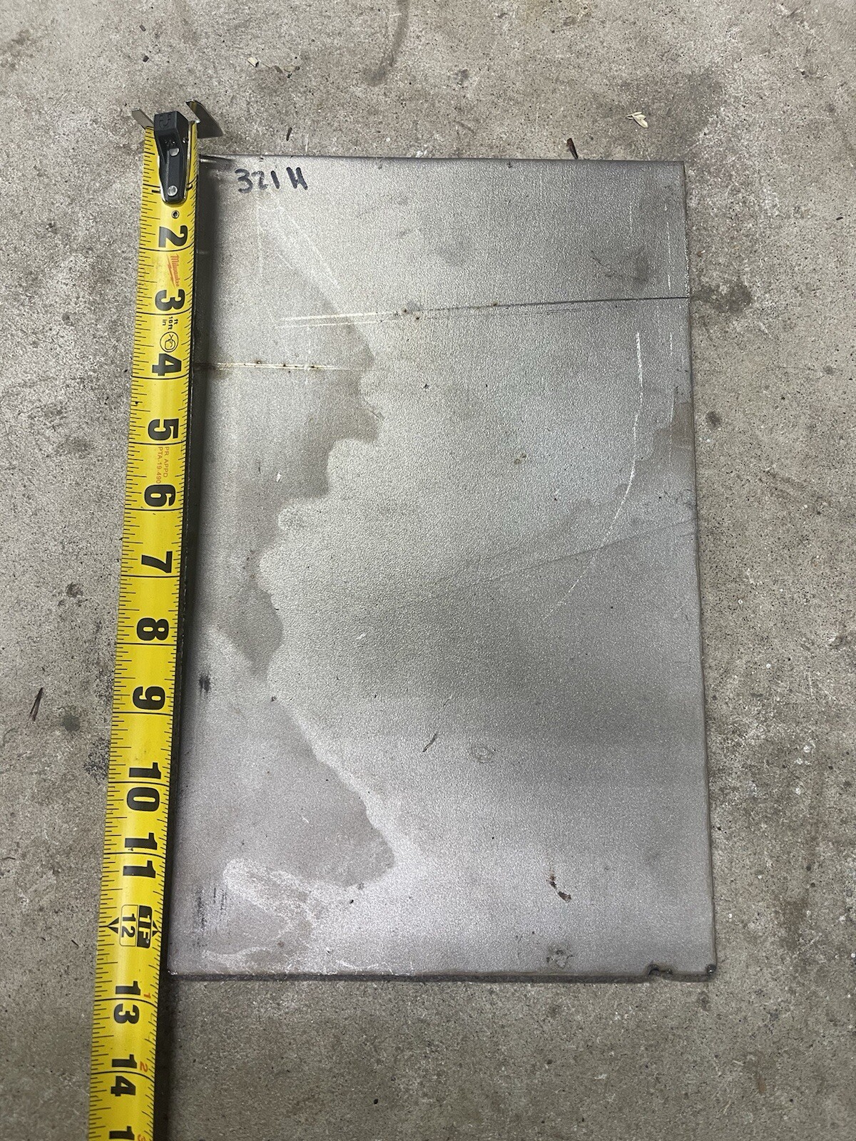 12 5/8” X 7 7/8” X 1/4” Stainless Steel 321H Plate