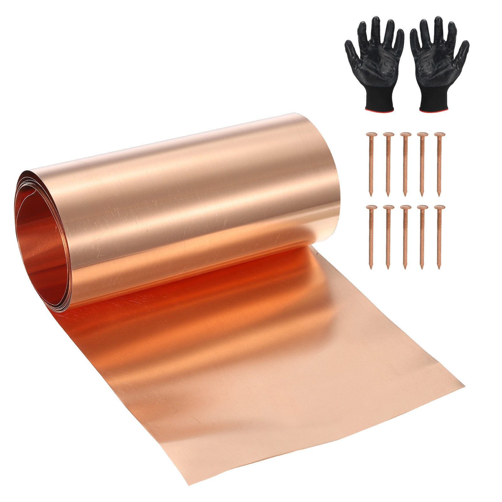 Copper Sheet Roll 7.9″ x 7 Ft 24 Gauge(0.5mm) Thickness DIY (1 Pack, Copper)