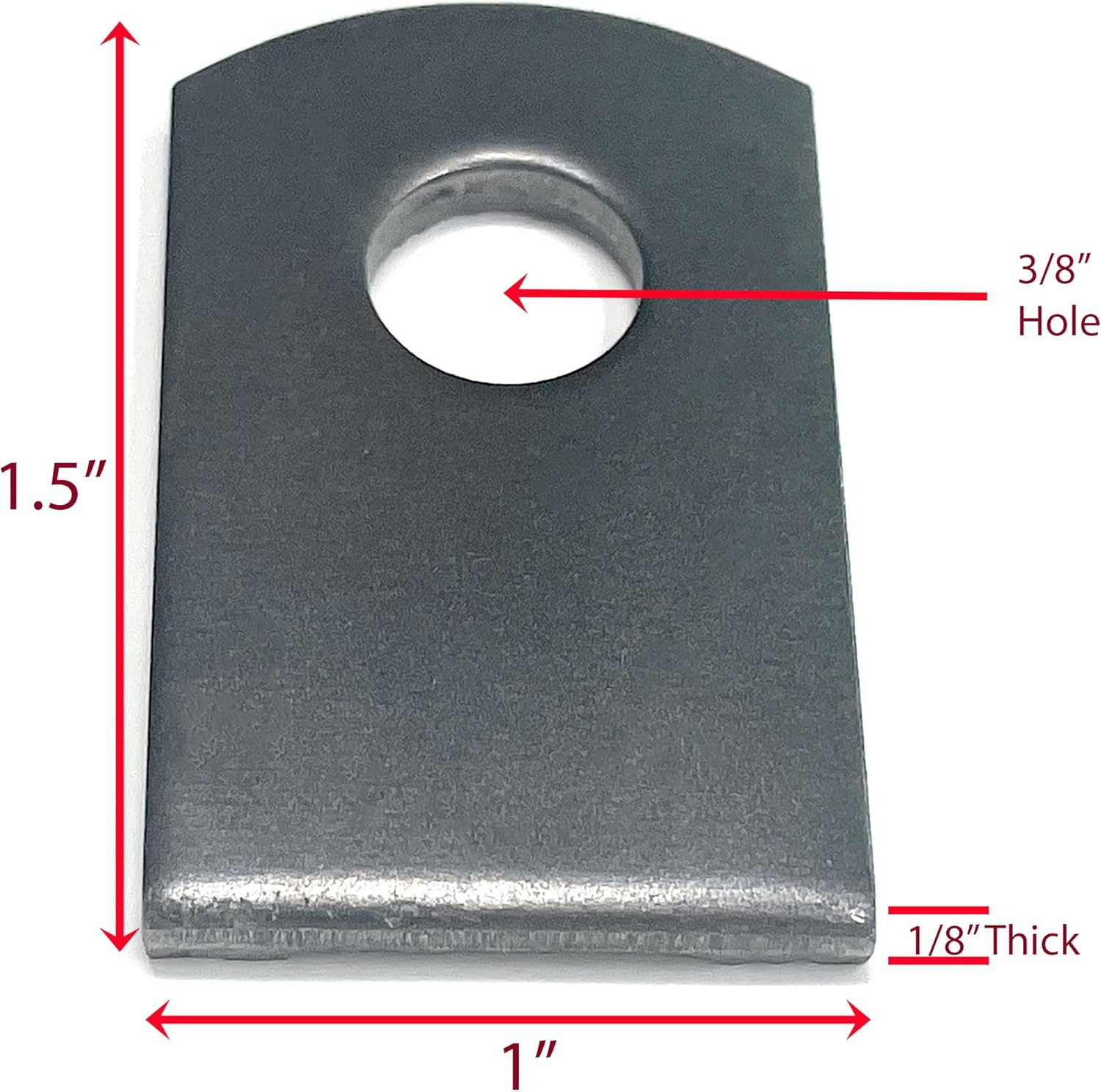 Weld on Steel Flat Tab Brackets 1″ X 1-1/2″ X 1/8″ Weld Tab Pack of 12