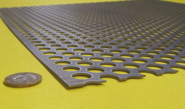 Perforated Staggered Steel Sheet .060″ Thick x 24″ x 24″, .500″ Hole Dia.