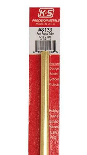 K & S Precision Metals 8133 5/16×12 RND BRS Tube, 5/16″ x 12″
