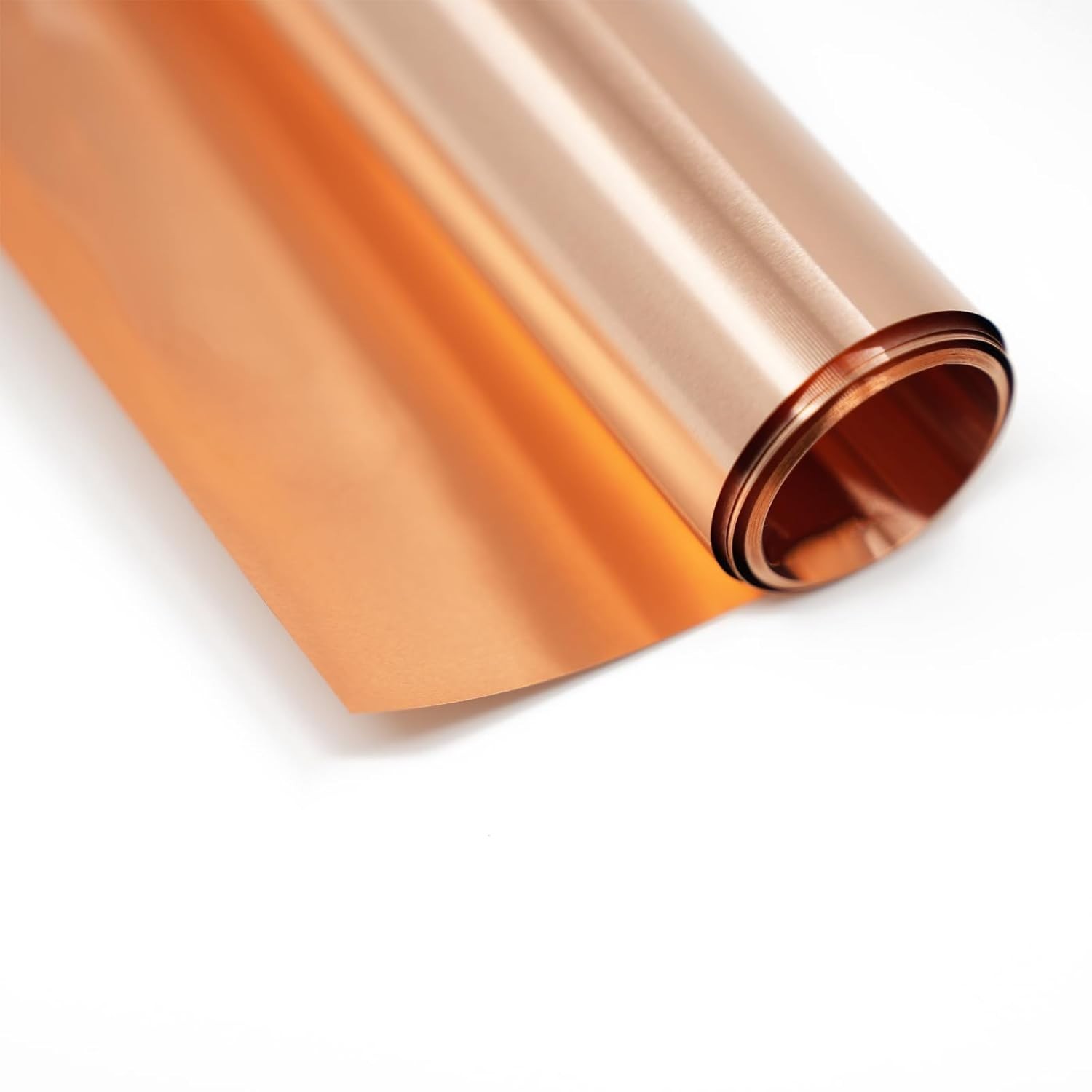 Copper Sheet Foil Roll 3000MM x 150MM x 0.08MMLxWxT，99.9% Pure Copper Flashin…