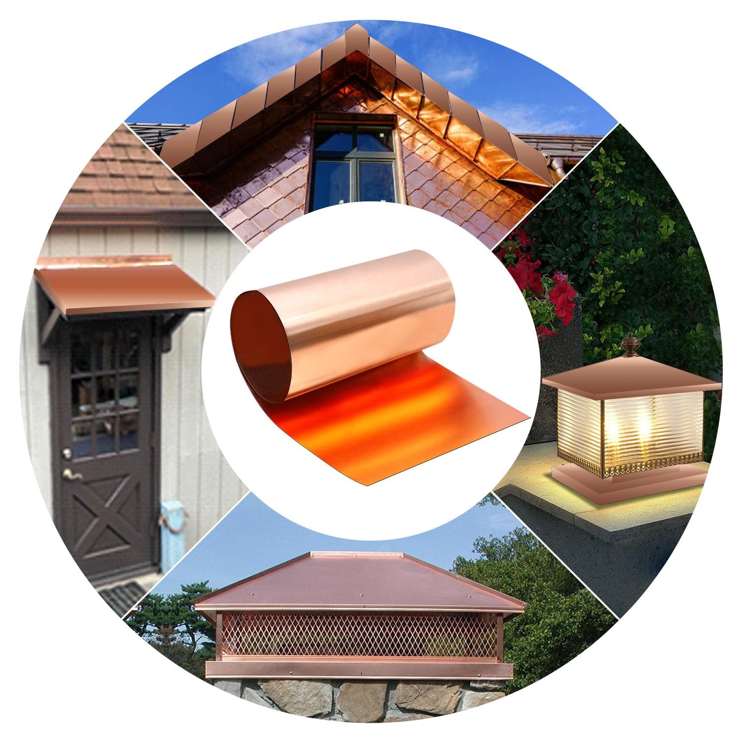 Copper Tape Copper Sheet Roll, Copper Sheet 1000 x 300 x 0.1 mm, Applicable for V…